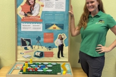 IF/THEN® Ambassador Dr. Wendy Bohon with an exhibit based on her work as a geologist. Photo: Sacramento Children’s Museum